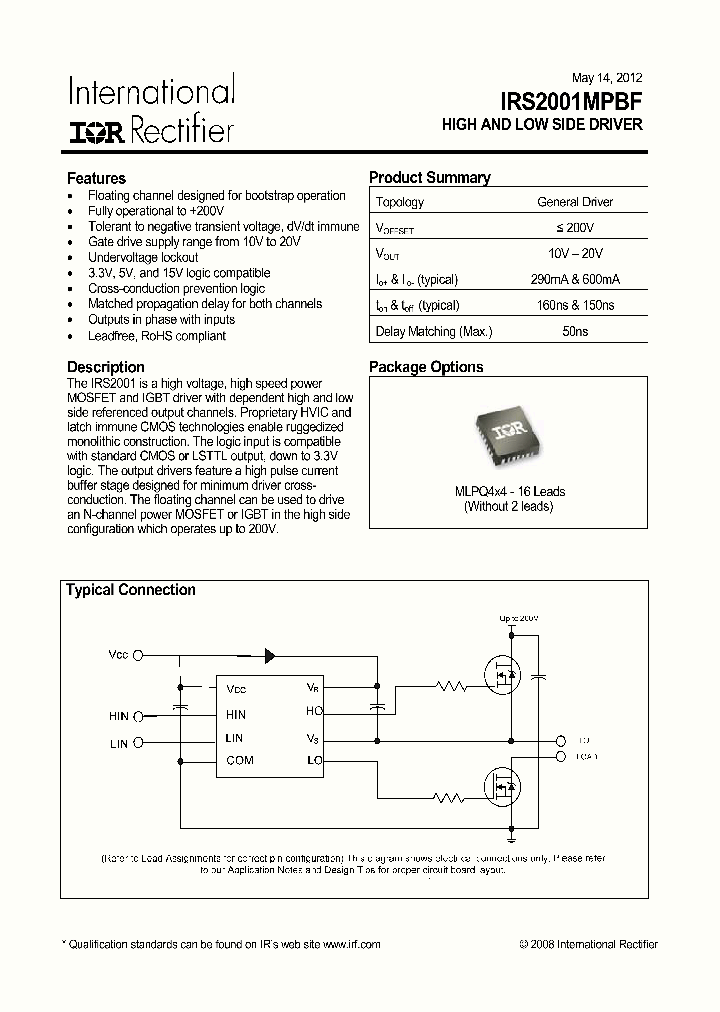 IRS2001MPBF_8288672.PDF Datasheet