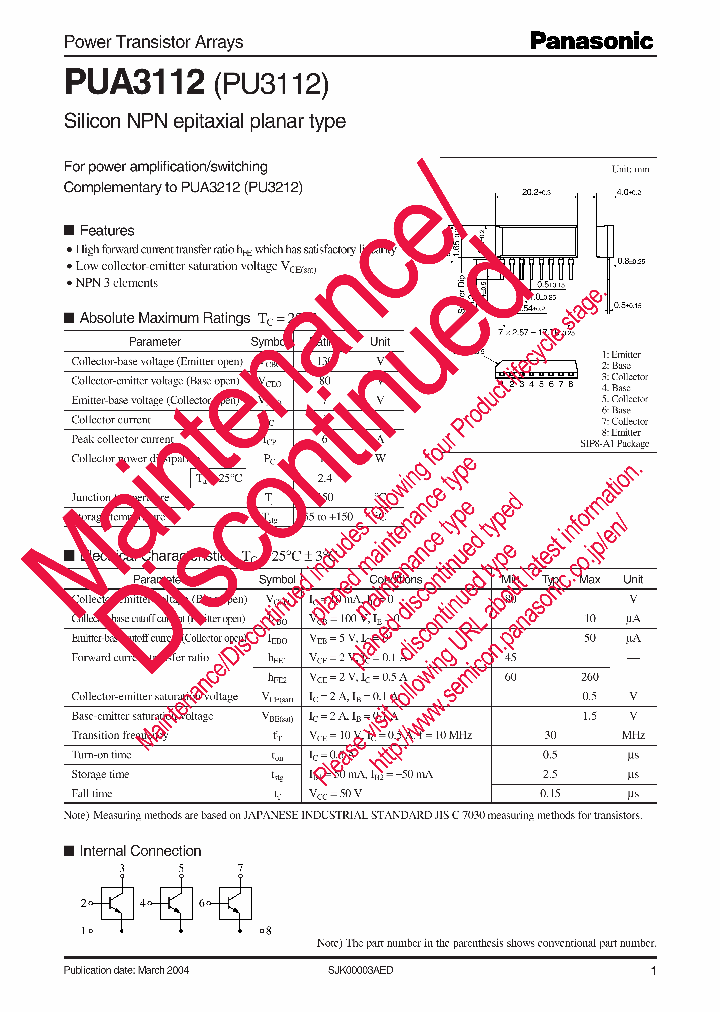 PUA3112_8290632.PDF Datasheet