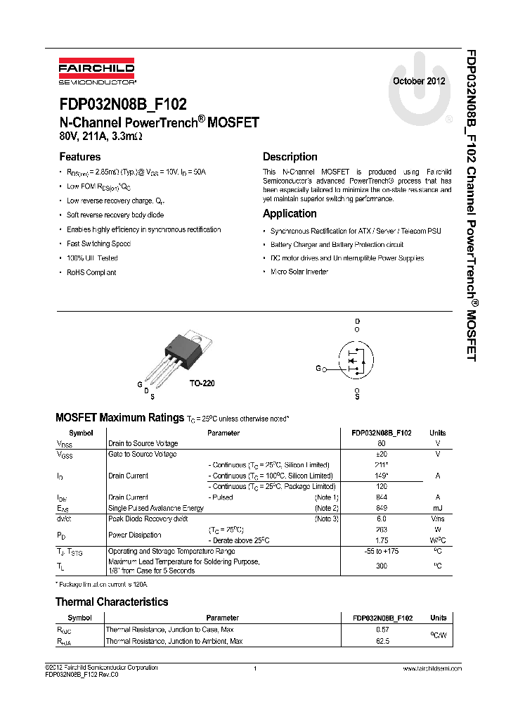 FDP032N08B_8291366.PDF Datasheet