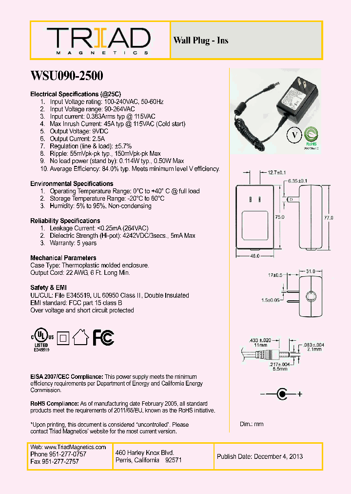 WSU090-2500_8291351.PDF Datasheet