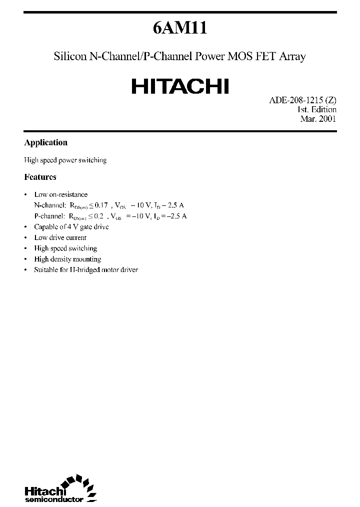 6AM11NCHPCH_8292565.PDF Datasheet