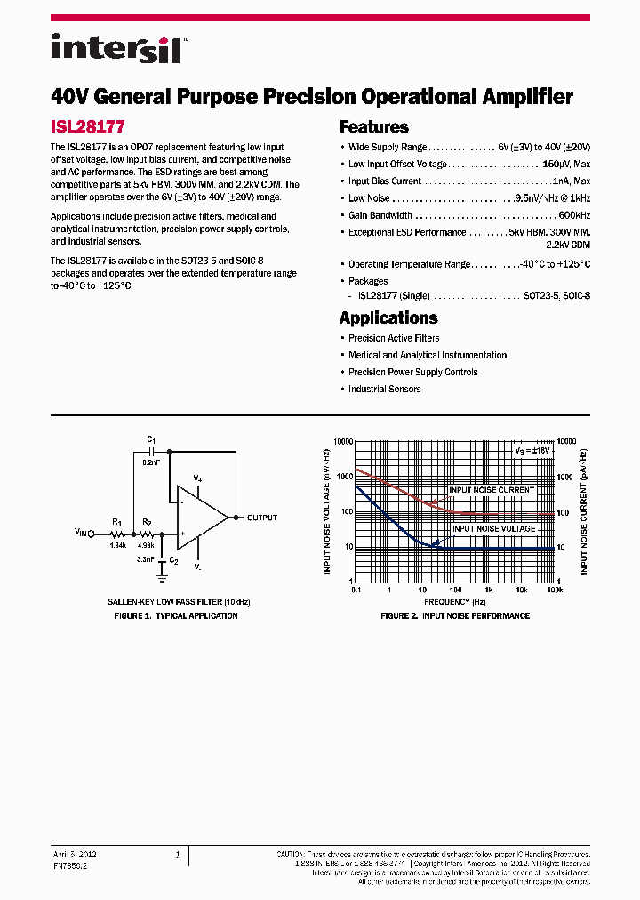 ISL28177FBZ_8292700.PDF Datasheet