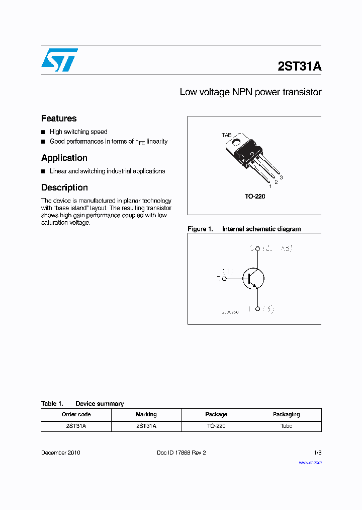 2ST31A_8293674.PDF Datasheet