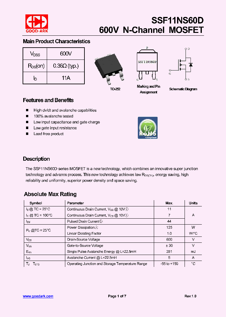 SSF11NS60D-15_8293632.PDF Datasheet