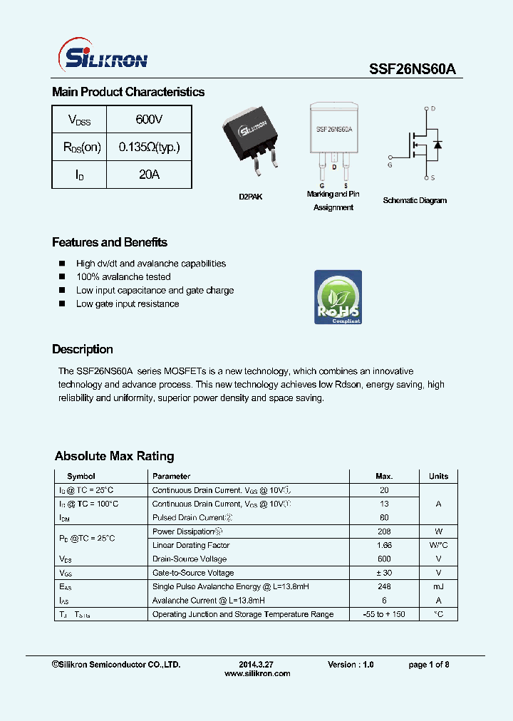 SSF26NS60A_8293629.PDF Datasheet