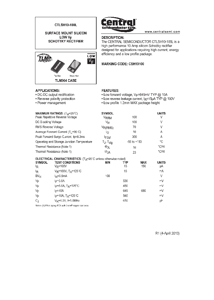 CTLSH10-100L_8294620.PDF Datasheet
