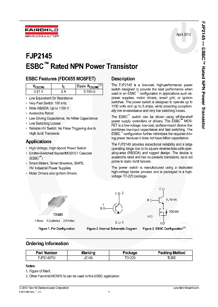 FJP2145_8296304.PDF Datasheet