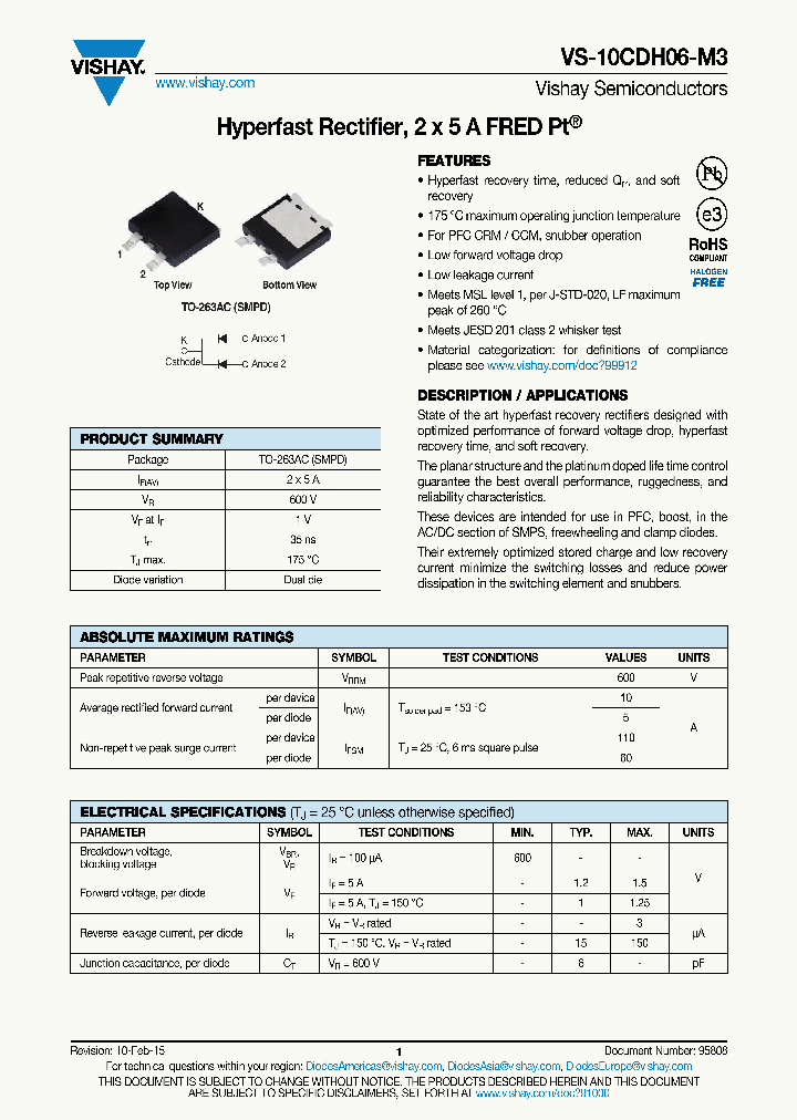 VS-10CDH06-M3_8297110.PDF Datasheet