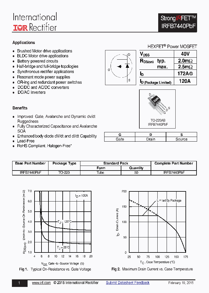 IRFB7440PBF_8298742.PDF Datasheet