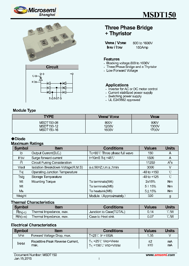 MSDT150_8299309.PDF Datasheet
