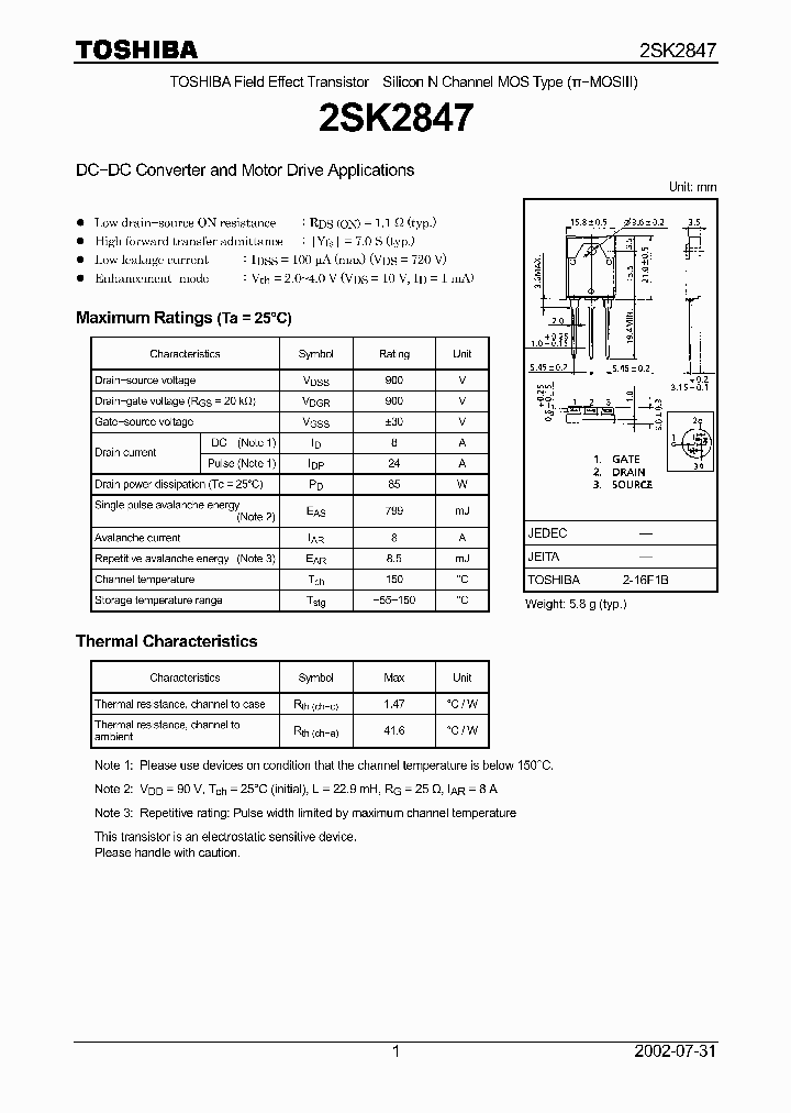 2SK2847_8301461.PDF Datasheet