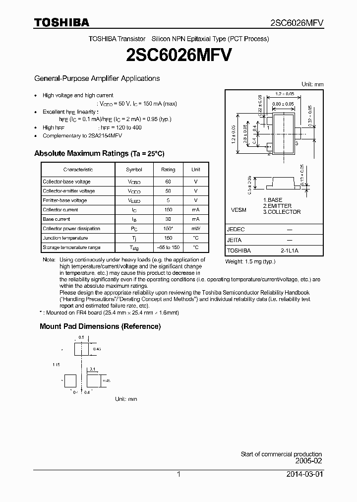 2SC6026MFV_8301923.PDF Datasheet