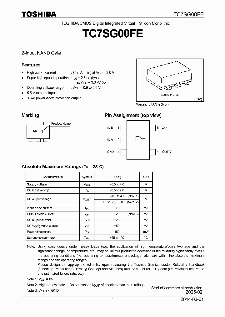 TC7SG00FE_8302537.PDF Datasheet