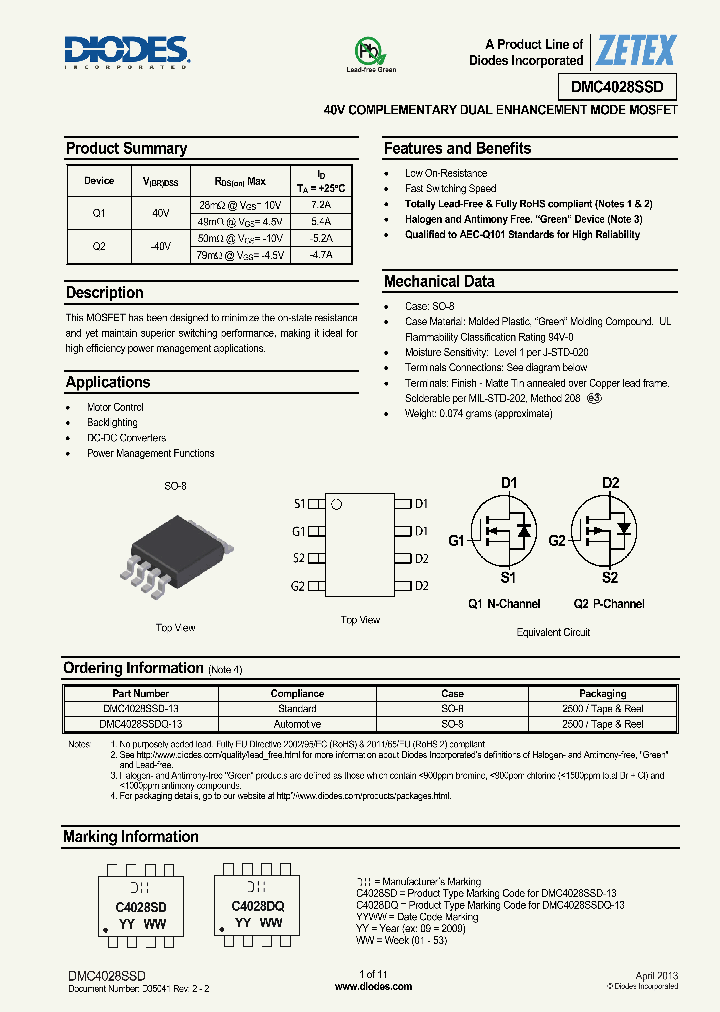 DMC4028SSD-13_8302567.PDF Datasheet