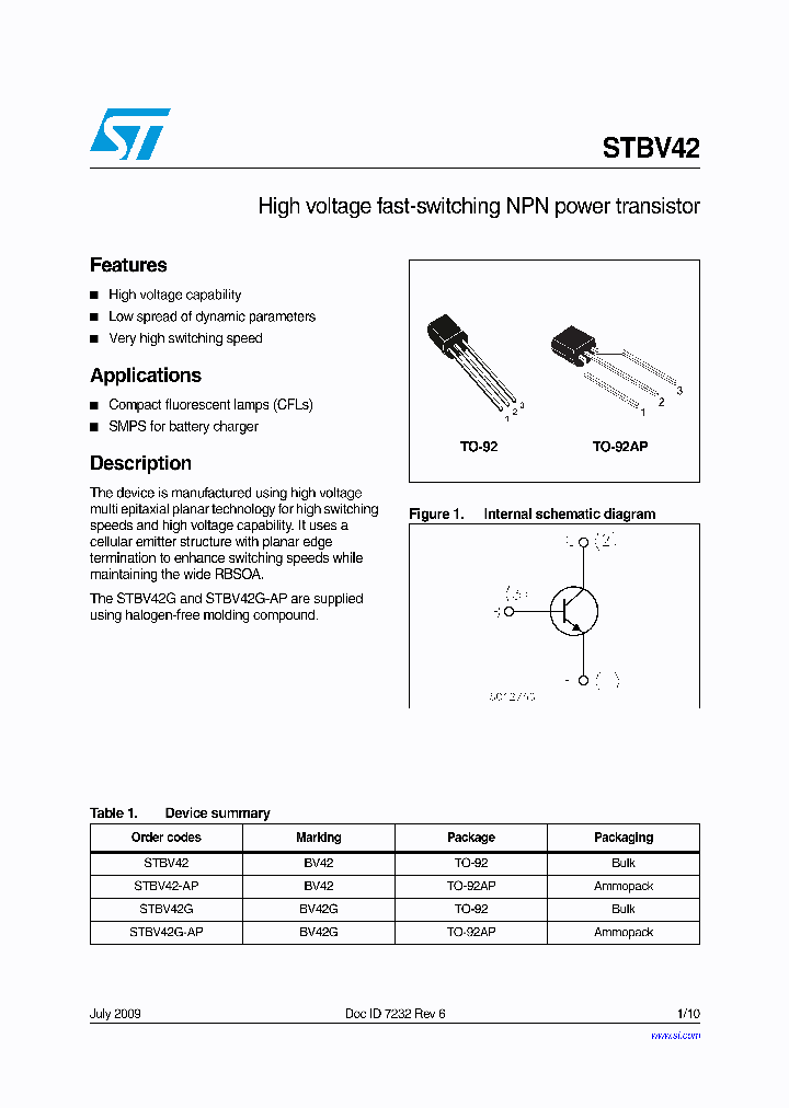 STBV42-AP_8304880.PDF Datasheet