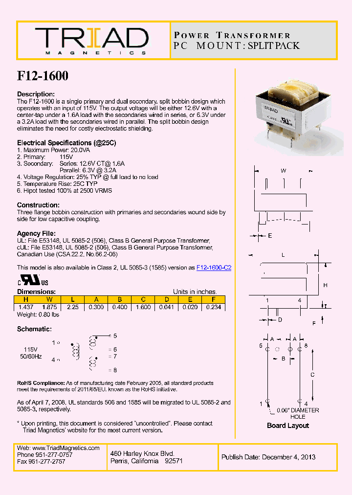 F12-1600_8305075.PDF Datasheet