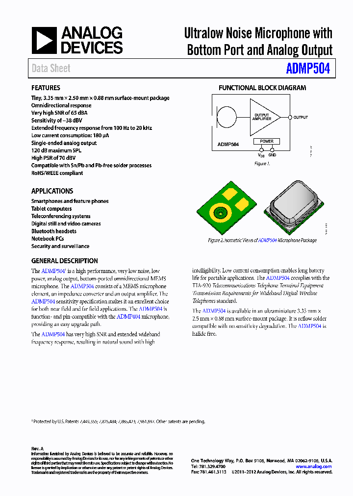 ADMP504_8305780.PDF Datasheet