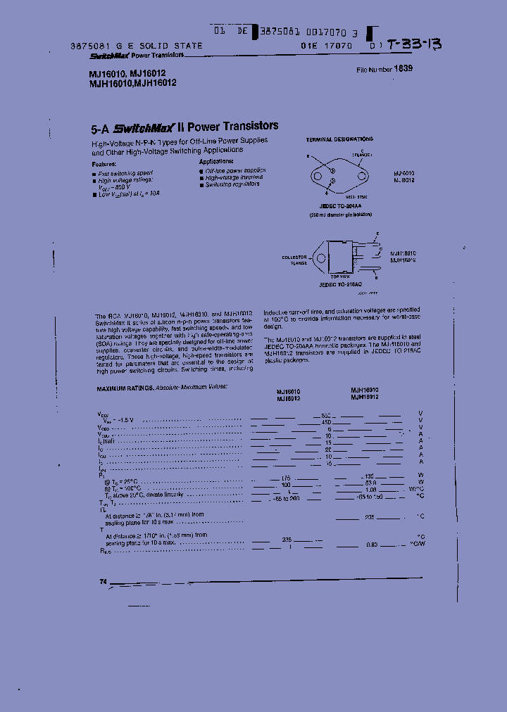MJH6012_8305958.PDF Datasheet