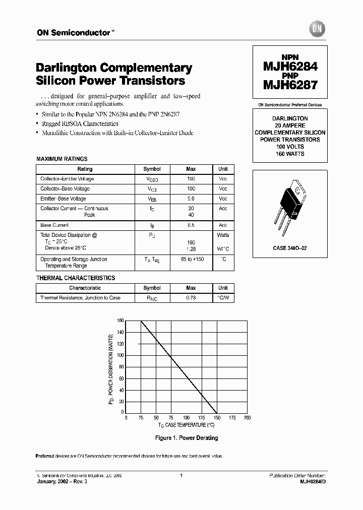 MJH6284-D_8305962.PDF Datasheet
