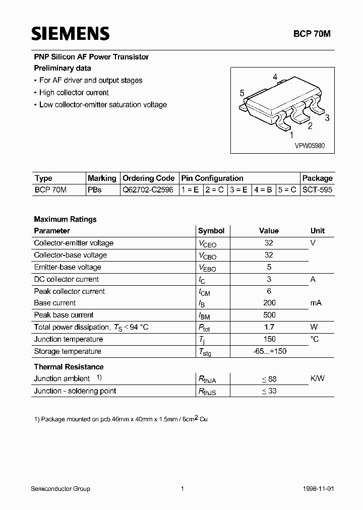 BCP70_8307525.PDF Datasheet