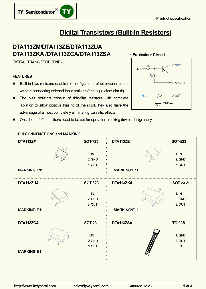DTA113ZCA_8307628.PDF Datasheet