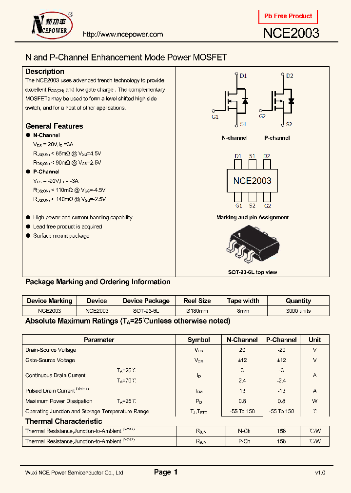 NCE2003_8309188.PDF Datasheet
