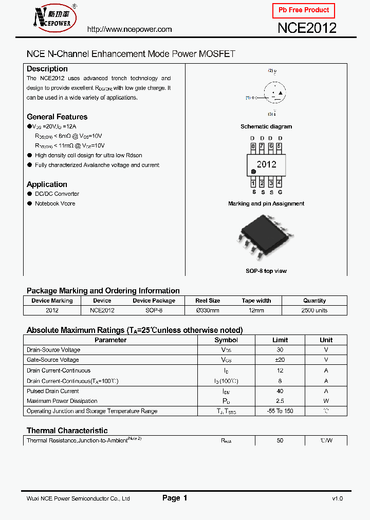 NCE2012_8309194.PDF Datasheet