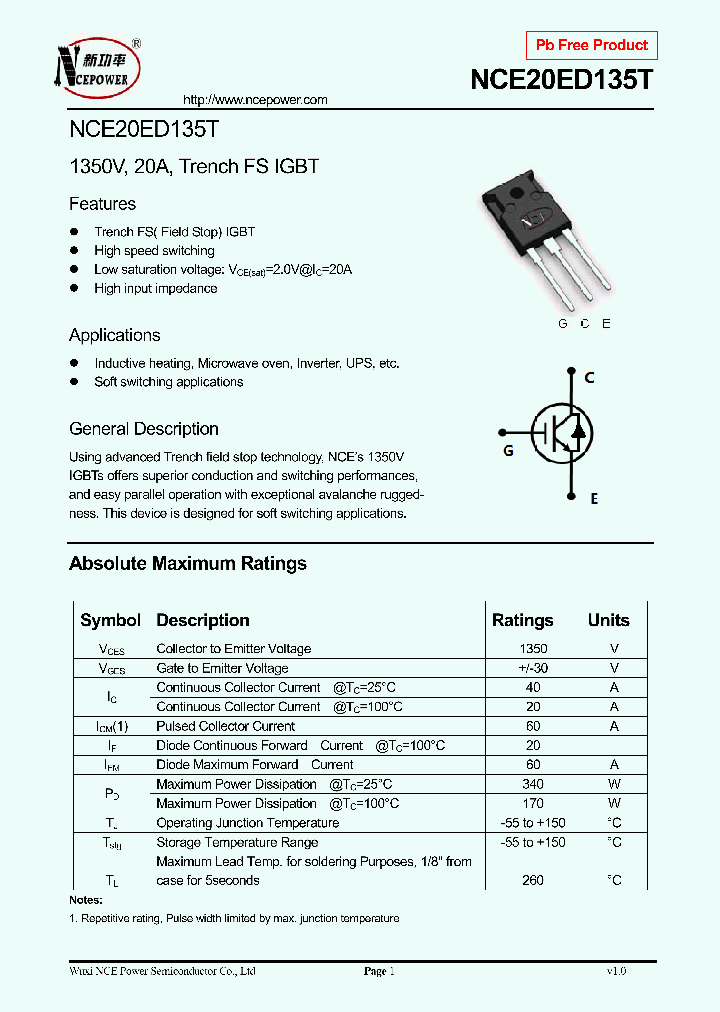 NCE20ED135T_8309196.PDF Datasheet
