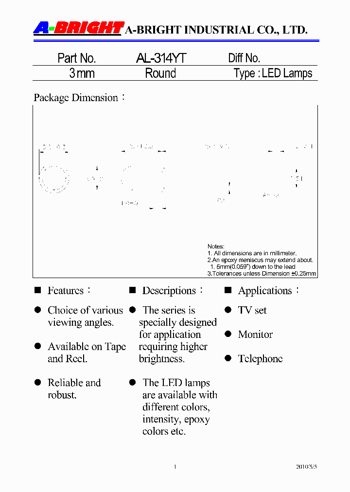 AL-314YT-10_8309921.PDF Datasheet