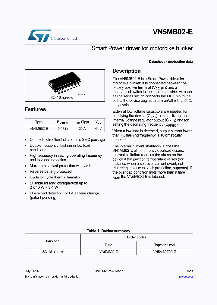 VN5MB02TR-E_8310796.PDF Datasheet