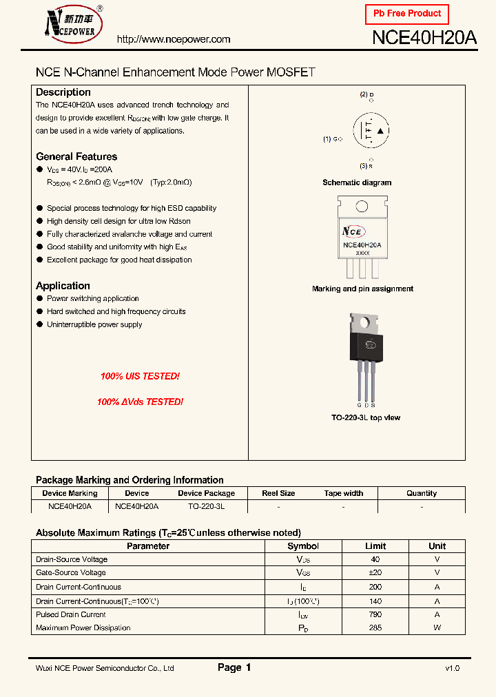 NCE40H20A_8312348.PDF Datasheet
