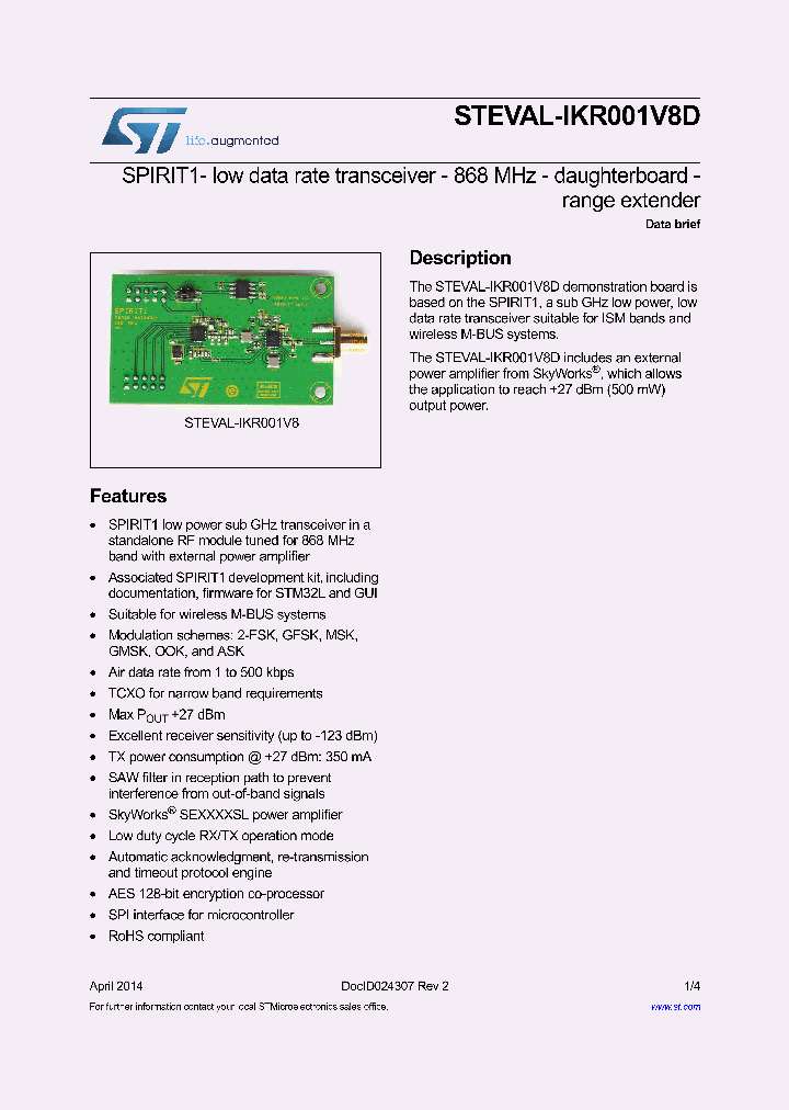 STEVAL-IKR001V8D_8313830.PDF Datasheet