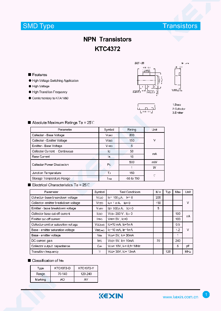 KTC4372-O_8314835.PDF Datasheet