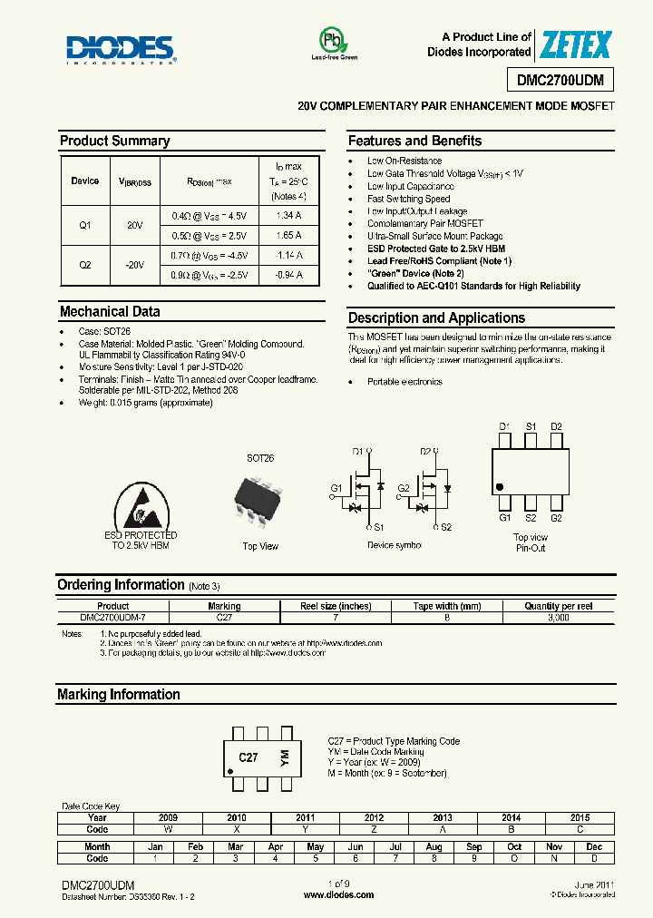DMC2700UDM_8315028.PDF Datasheet