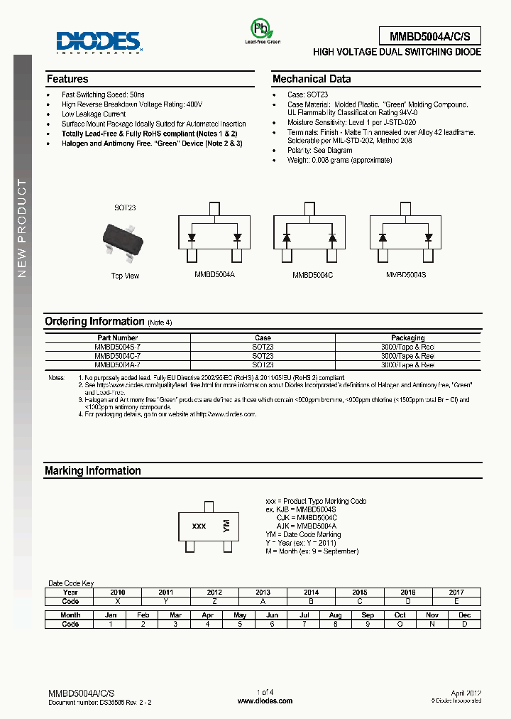 MMBD5004A-7_8317358.PDF Datasheet