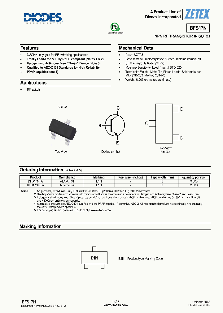BFS17NTA_8317793.PDF Datasheet