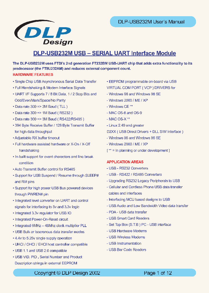 DLP-USM232M_8318343.PDF Datasheet