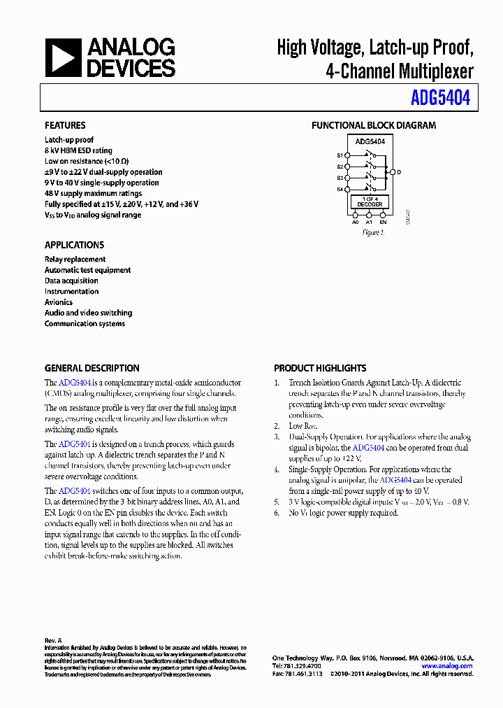 ADG5404_8320344.PDF Datasheet