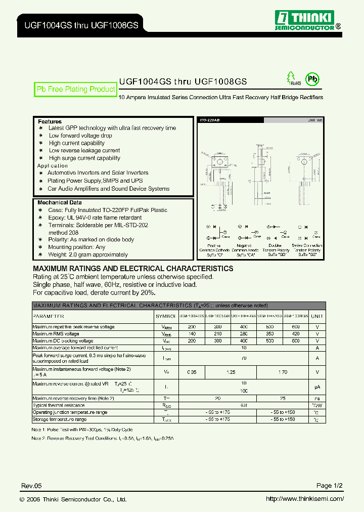 UGF1004GS_8322761.PDF Datasheet