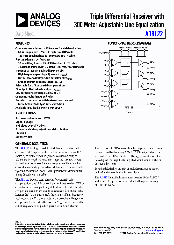 AD8122_8324313.PDF Datasheet