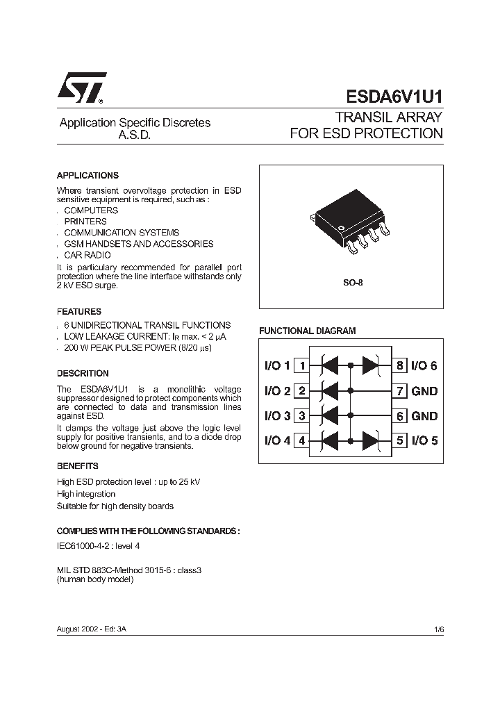ESDA6V1U1RL_8326876.PDF Datasheet