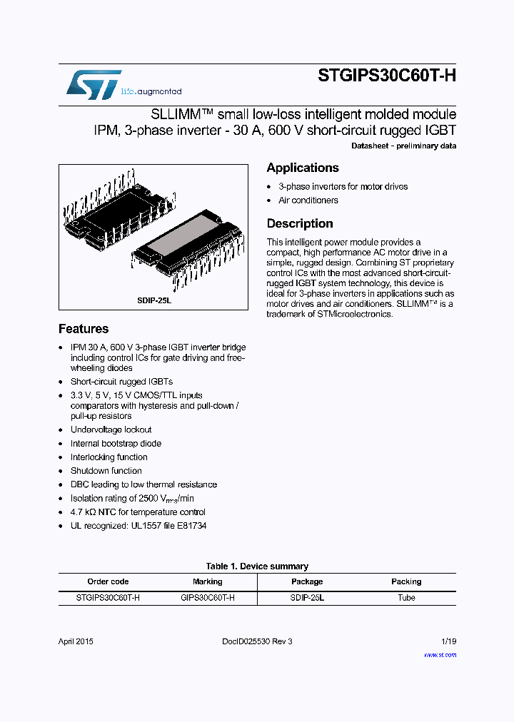 STGIPS30C60T-H_8328367.PDF Datasheet