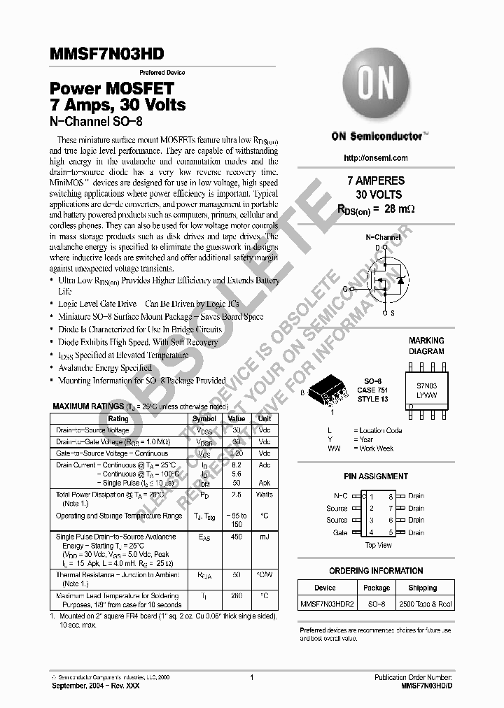 MMSF7N03HD_8329556.PDF Datasheet
