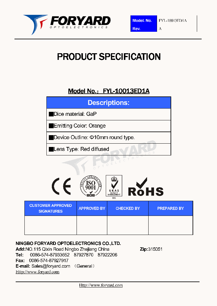 FYL-10013ED1A_8332629.PDF Datasheet