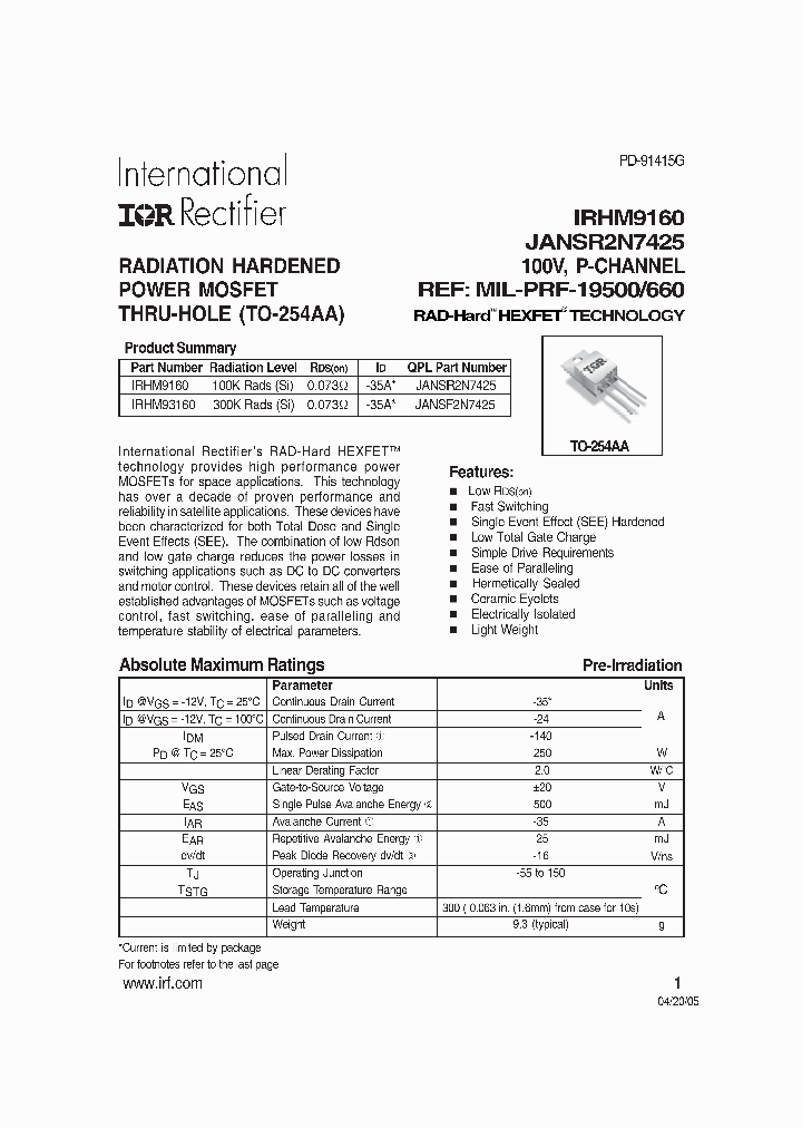 IRHM9160_8333089.PDF Datasheet