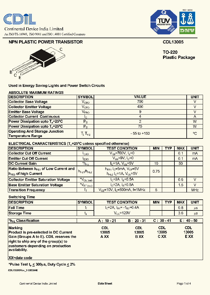 CDL13005_8338749.PDF Datasheet