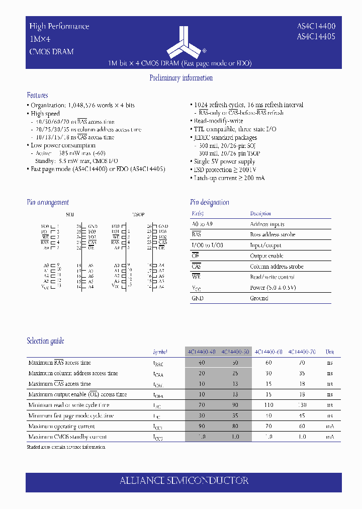 AS4C14400-70JC_8342250.PDF Datasheet
