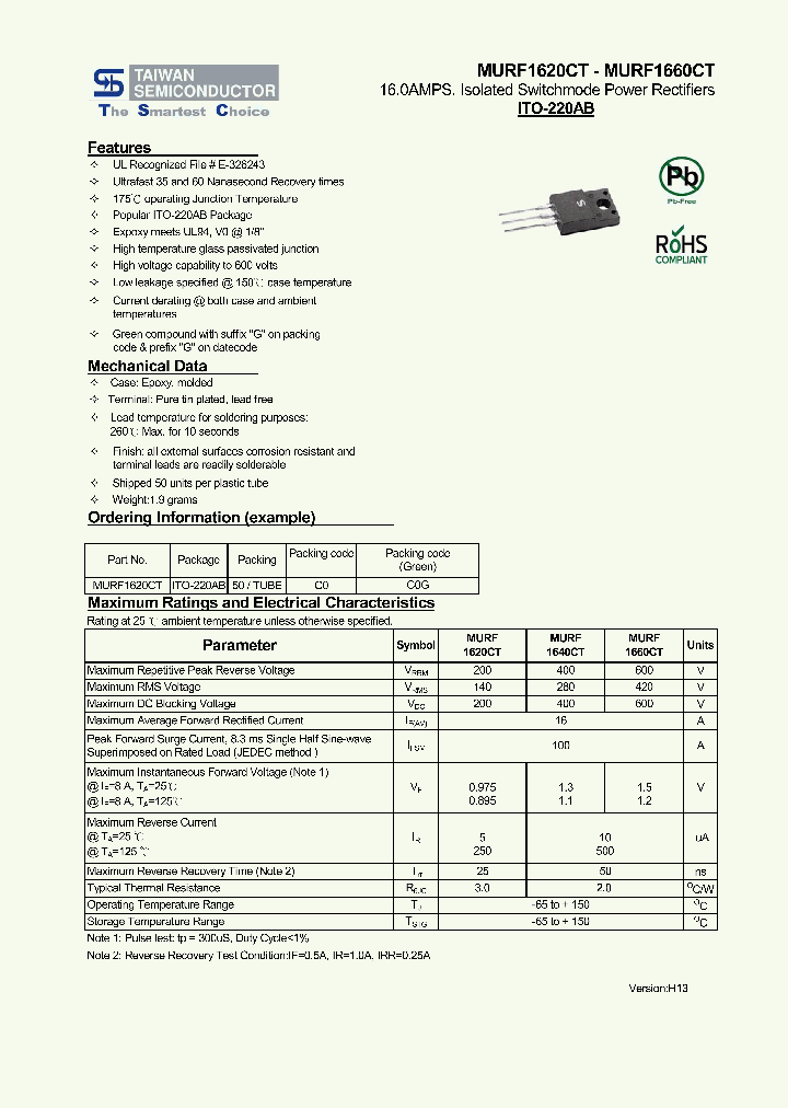 MURF1660CT_8344164.PDF Datasheet