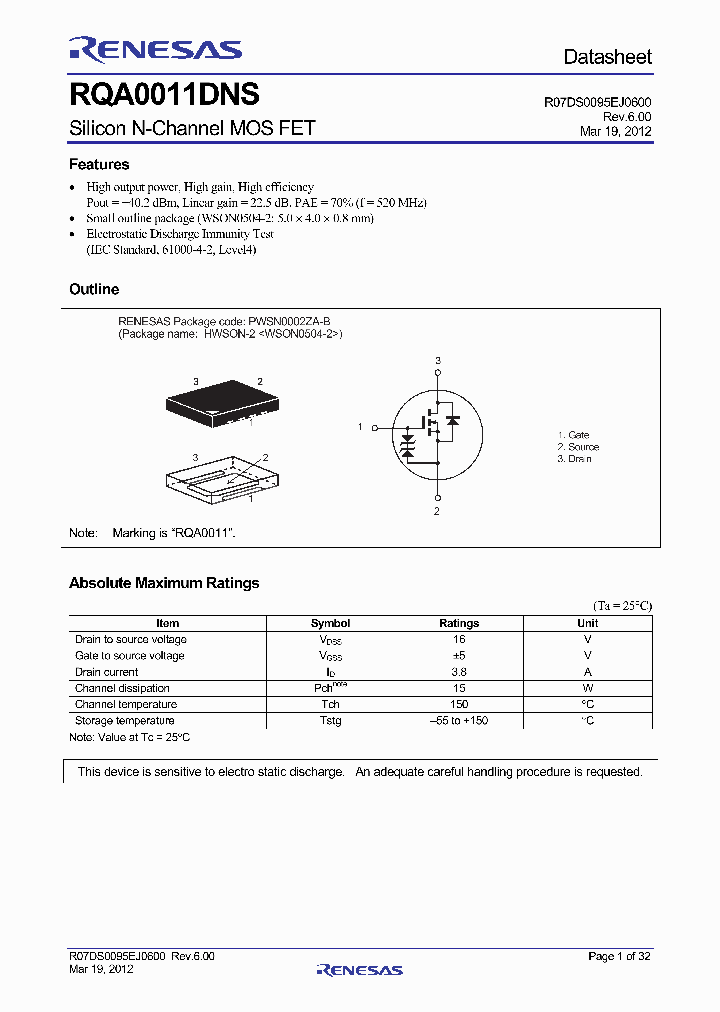 RQA0011DNS-12_8345275.PDF Datasheet