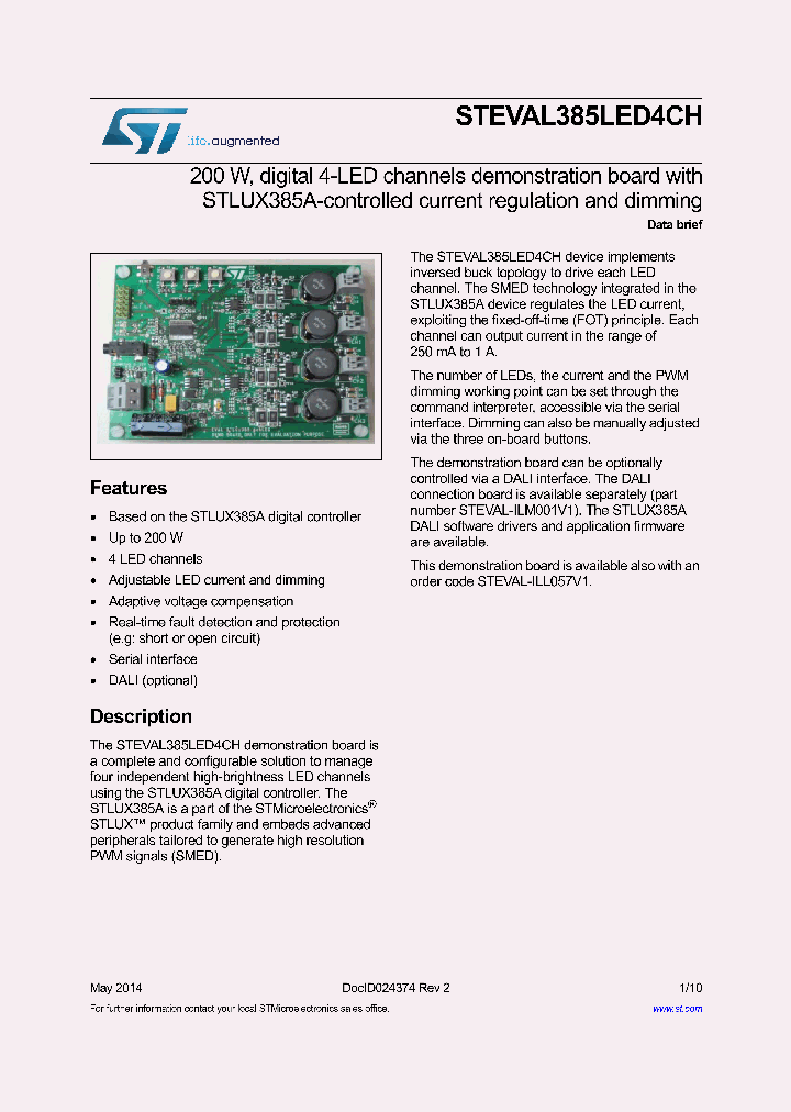 STEVAL385LED4CH_8345988.PDF Datasheet